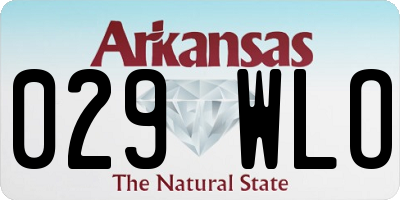 AR license plate 029WLO