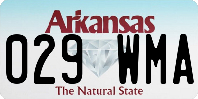 AR license plate 029WMA