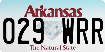 AR license plate 029WRR