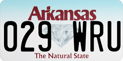 AR license plate 029WRU