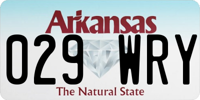 AR license plate 029WRY