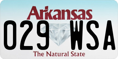 AR license plate 029WSA