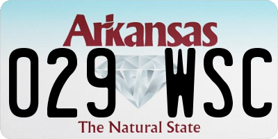 AR license plate 029WSC