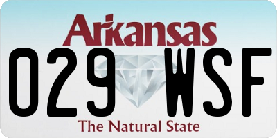 AR license plate 029WSF