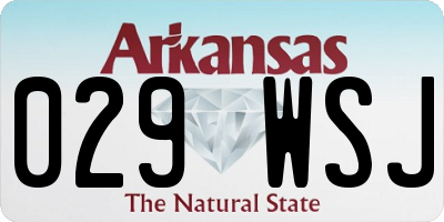 AR license plate 029WSJ