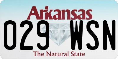 AR license plate 029WSN
