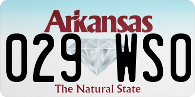 AR license plate 029WSO