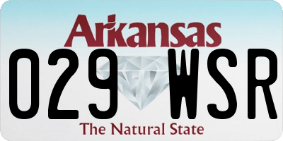 AR license plate 029WSR