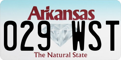 AR license plate 029WST