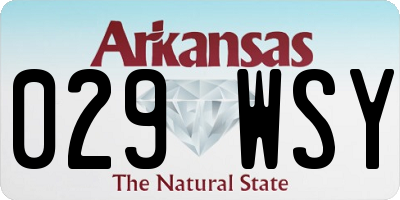 AR license plate 029WSY