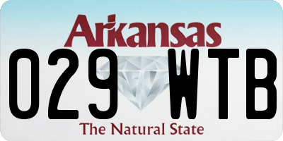 AR license plate 029WTB