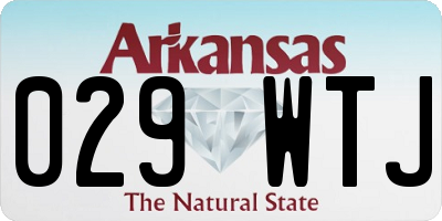 AR license plate 029WTJ
