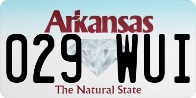 AR license plate 029WUI