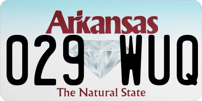 AR license plate 029WUQ