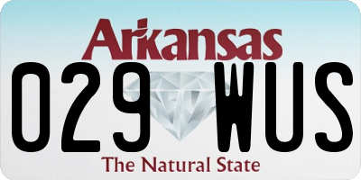 AR license plate 029WUS