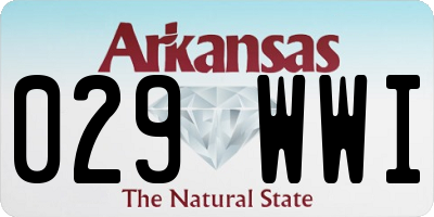 AR license plate 029WWI