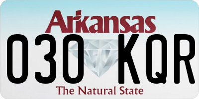 AR license plate 030KQR