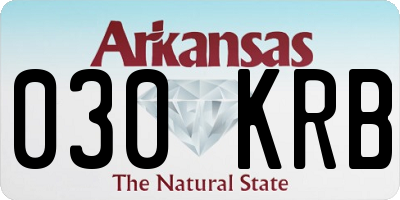 AR license plate 030KRB