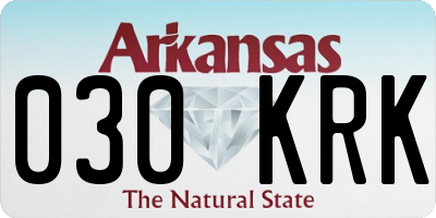 AR license plate 030KRK