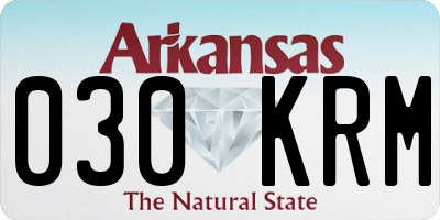 AR license plate 030KRM