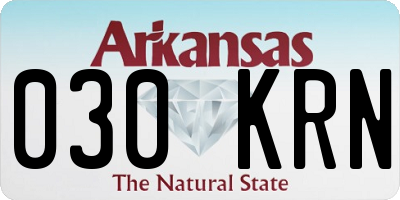 AR license plate 030KRN