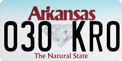 AR license plate 030KRO