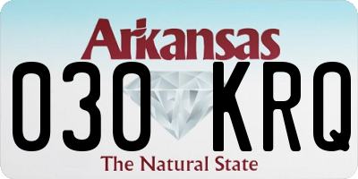 AR license plate 030KRQ