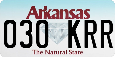 AR license plate 030KRR