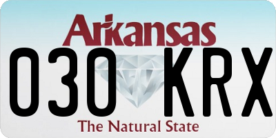 AR license plate 030KRX