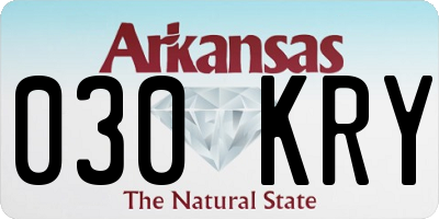 AR license plate 030KRY