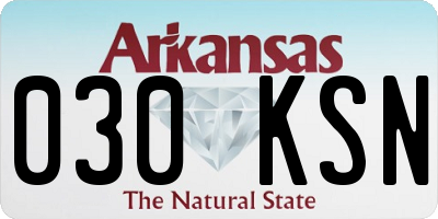 AR license plate 030KSN