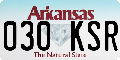 AR license plate 030KSR