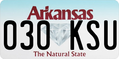 AR license plate 030KSU
