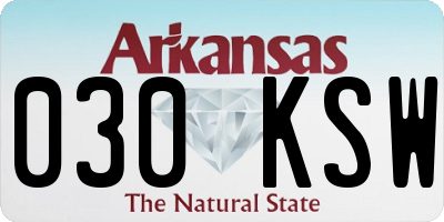 AR license plate 030KSW