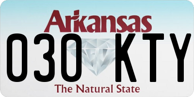 AR license plate 030KTY