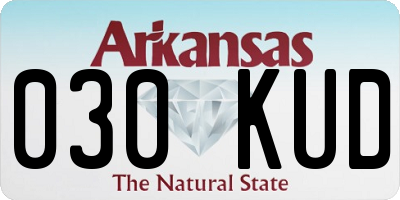 AR license plate 030KUD