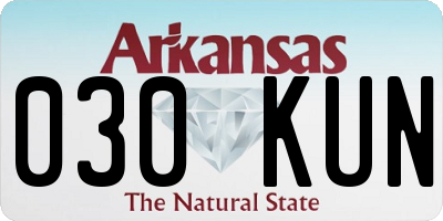 AR license plate 030KUN