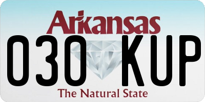 AR license plate 030KUP