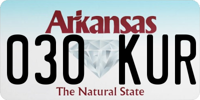 AR license plate 030KUR