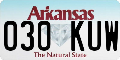 AR license plate 030KUW