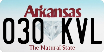 AR license plate 030KVL