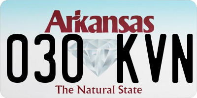 AR license plate 030KVN
