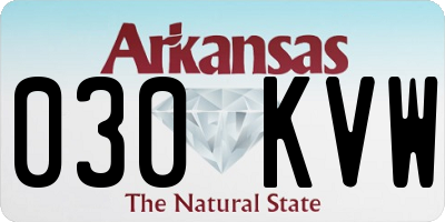 AR license plate 030KVW