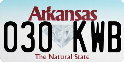 AR license plate 030KWB