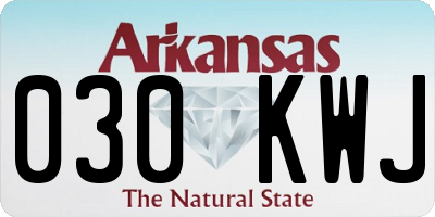 AR license plate 030KWJ