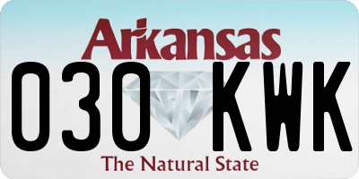 AR license plate 030KWK