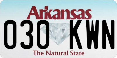 AR license plate 030KWN