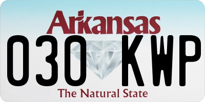 AR license plate 030KWP