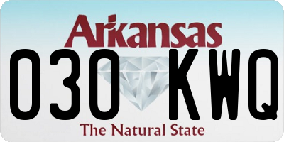 AR license plate 030KWQ