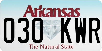 AR license plate 030KWR